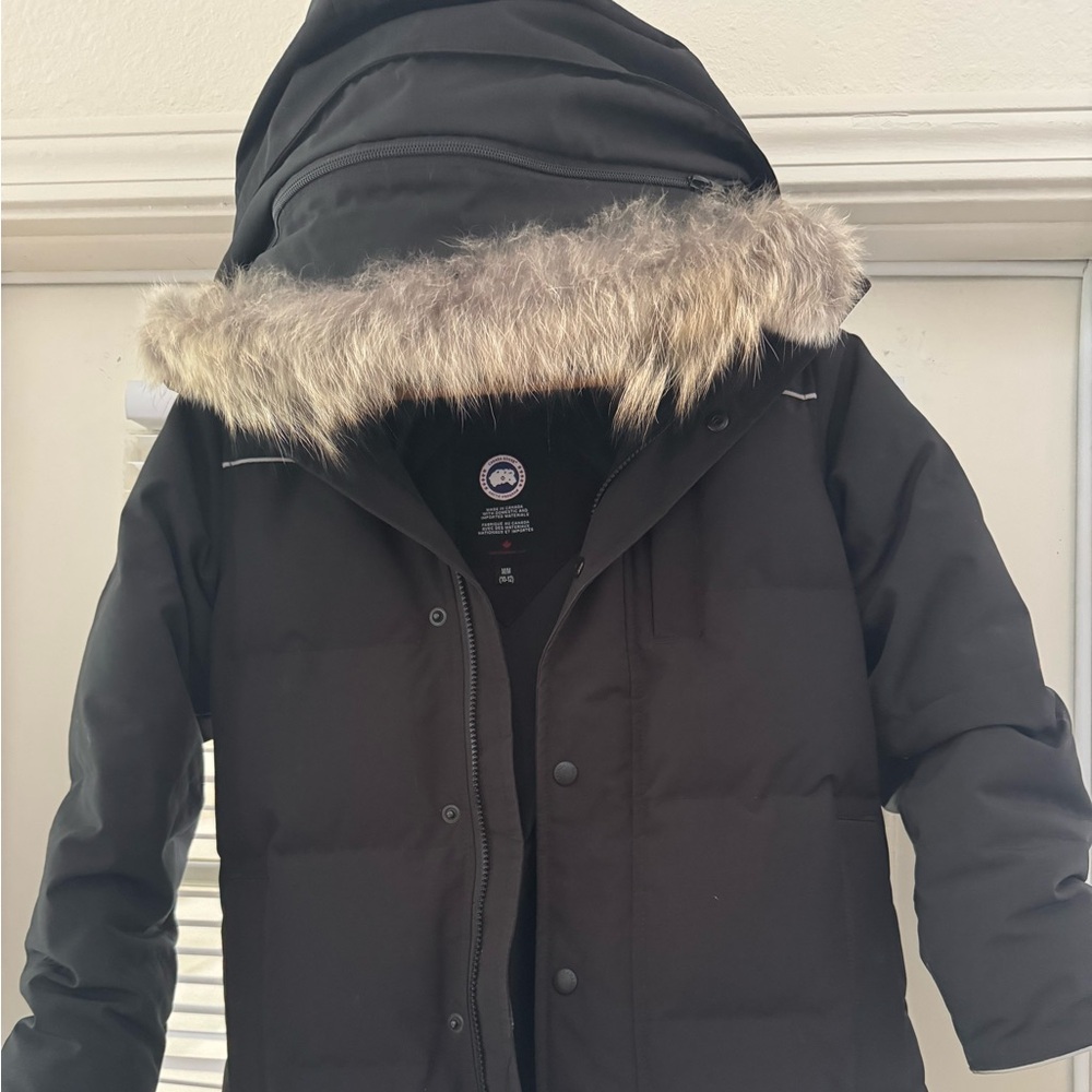 Canada Goose Black Puffer Jacket with Fur Trim